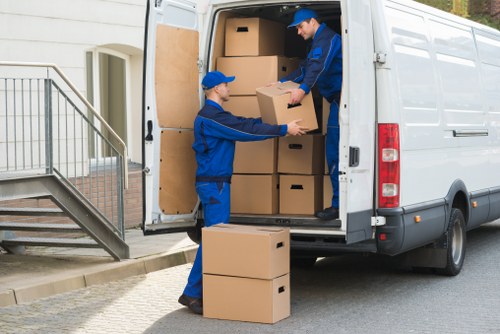 Professional packing materials and carefully boxed household items in Cubitttown
