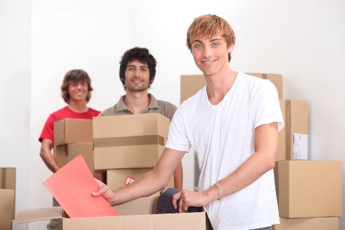 Secure storage environment with boxes and furniture