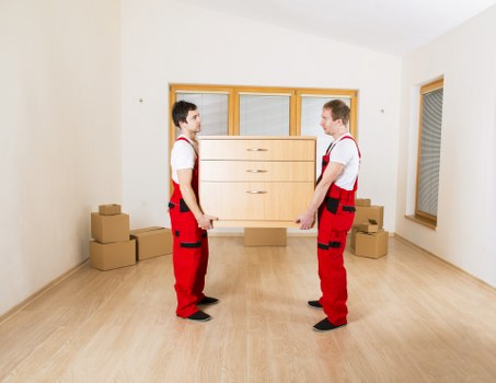 Packing boxes and furniture for a Cubitttown local removal